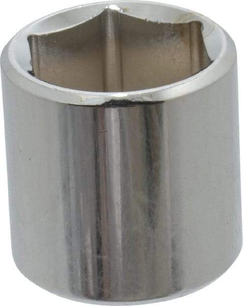 Proto - 1/4" Drive, Standard Hand Socket - 6 Points, 7/8" OAL, Alloy Steel, Chrome Finish - Americas Industrial Supply