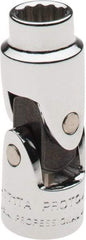 Proto - 1/4", 1/4" Drive, Standard Hand Socket - 12 Points, 1-25/64" OAL, Alloy Steel, Chrome Finish - Americas Industrial Supply