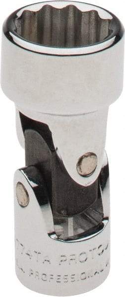 Proto - 7/16", 1/4" Drive, Standard Hand Socket - 12 Points, 1-13/32" OAL, Alloy Steel, Chrome Finish - Americas Industrial Supply