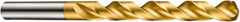 DORMER - 0.3031" 130° High Speed Steel Jobber Drill - TiN Finish, Right Hand Cut, Spiral Flute, Straight Shank, 117mm OAL, ADX Point - Americas Industrial Supply
