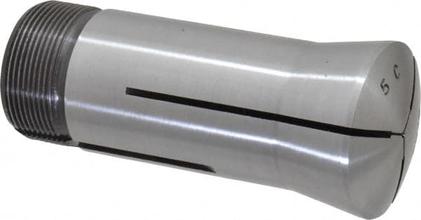 Lyndex - 3/64 Inch 5C Round Collet - 3.27 Inch Overall Length, 1.041-24 Internal Thread Size, Steel, 0.0007 Inch TIR - Exact Industrial Supply