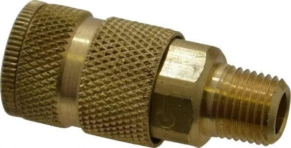 Coilhose Pneumatics - 1/4 Male NPT ARO Pneumatic Hose Coupler - Brass, 1/4" Body Diam - Americas Industrial Supply