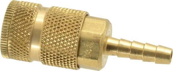 Coilhose Pneumatics - Hose Barb ARO Pneumatic Hose Coupler - Brass, 1/4" Body Diam, 1/4" Hose ID - Americas Industrial Supply