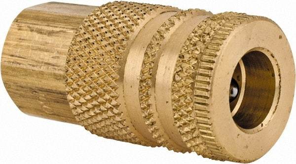 Coilhose Pneumatics - 1/4 Female NPT Industrial Pneumatic Hose Coupler - Brass, 1/4" Body Diam - Americas Industrial Supply