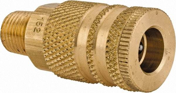 Coilhose Pneumatics - 1/4 Male NPT Industrial Pneumatic Hose Coupler - Brass, 1/4" Body Diam - Americas Industrial Supply