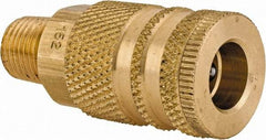 Coilhose Pneumatics - 1/4 Male NPT Industrial Pneumatic Hose Coupler - Brass, 1/4" Body Diam - Americas Industrial Supply