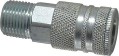 Coilhose Pneumatics - 1/2 Male NPT Industrial Pneumatic Hose Coupler - Plated Steel, 3/8" Body Diam - Americas Industrial Supply