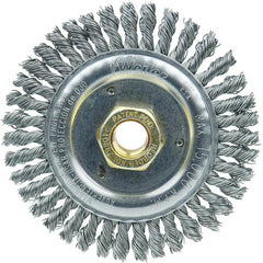 4 1/2″ Root Pass Brush-0.020″ Steel Wire 5/8-11 Dbl-H x Nut - Dually Weld Cleaning Brush - Americas Industrial Supply