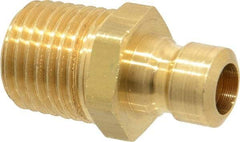 Coilhose Pneumatics - 1/4-18" NPT, 1/4" Body Diam, Coolant & Fluid Line Male Connectors - Brass - Americas Industrial Supply