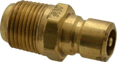 Coilhose Pneumatics - 3/8-18" NPT, 3/8" Body Diam, Coolant & Fluid Line Male Connectors - Brass - Americas Industrial Supply