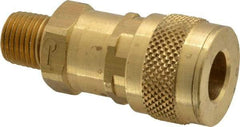 Coilhose Pneumatics - 1/4 Male NPT Universal Pneumatic Hose Coupler - Brass, 1/4" Body Diam - Americas Industrial Supply