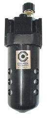 Coilhose Pneumatics - 3/8 NPT Port, 250 Max psi, Standard Lubricator - Metal Bowl with Sight Glass, Cast Aluminum Body, 160 CFM, 250°F Max, 2-3/4" Wide x 8" High - Americas Industrial Supply
