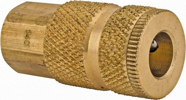 Coilhose Pneumatics - 1/4 Female NPT ARO Pneumatic Hose Coupler - Brass, 1/4" Body Diam - Americas Industrial Supply