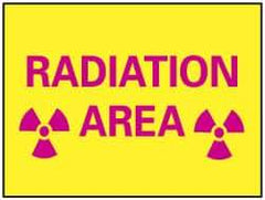 NMC - "Radiation Area", 7" Long x 10" Wide, Rigid Plastic Safety Sign - Rectangle, 0.05" Thick, Use for Accident Prevention - Americas Industrial Supply