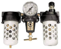 Coilhose Pneumatics - 3/4" NPT Port Heavy Duty 3 Piece Filter-Regulator-Lubricator FRL Unit - Metal Bowl, 125 Max psi, 9.875" High - Americas Industrial Supply