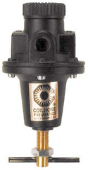 Coilhose Pneumatics - 3/8 NPT Port, 40 CFM, Cast Aluminum Heavy-Duty T-Handle Regulator - 0 to 200 psi Range, 250 Max psi Supply Pressure, 1/4" Gauge Port Thread, 3" Wide x 5-1/2" High - Americas Industrial Supply