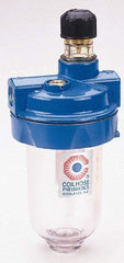 Coilhose Pneumatics - 3/4 NPT Port, 150 Max psi, Heavy-Duty Lubricator - Polycarbonate Bowl, Cast Aluminum Body, 110 CFM, 120°F Max, 5" Wide x 11-1/2" High - Americas Industrial Supply