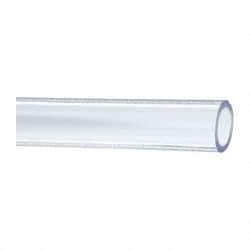 Made in USA - 1" ID x 1-3/8" OD, 3/16" Wall Thickness, Cut to Length (50' Standard Length) PVC Tube - Clear, 45 Max psi, 68 Shore A Hardness - Americas Industrial Supply