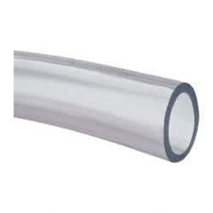 Made in USA - 1-1/4" ID x 1-5/8" OD, 3/16" Wall Thickness, Cut to Length (50' Standard Length) PVC Tube - Clear, 31 Max psi, 68 Shore A Hardness - Americas Industrial Supply