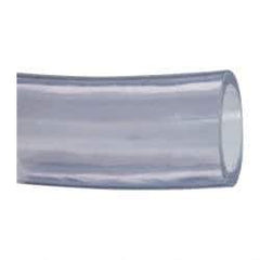 Made in USA - 2" ID x 2-1/2" OD, 1/4" Wall Thickness, Cut to Length (50' Standard Length) PVC Tube - Clear, 35 Max psi, 68 Shore A Hardness - Americas Industrial Supply