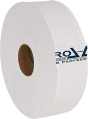 PRO-SOURCE - 4,000' Roll Length x 3.6" Sheet Width, Jumbo Roll Toilet Tissue - Single Ply, White, Recycled Fiber - Americas Industrial Supply