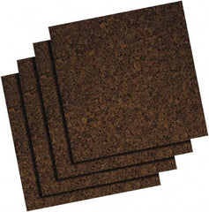 Quartet - 12" Wide x 12" High Adhesive Cork Board - Brown - Americas Industrial Supply