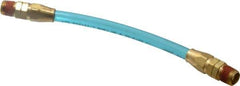 Coilhose Pneumatics - 1/4" ID 1/2' Long Lead-In Whip Hose - MNPT Swivel x MNPT Swivel Ends, 140 Working psi, -20 to 165°F, 1/4" Fitting, - Americas Industrial Supply