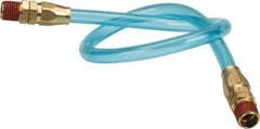 Coilhose Pneumatics - 1/4" ID 1-1/2' Long Lead-In Whip Hose - MNPT Swivel x MNPT Swivel Ends, 140 Working psi, -20 to 165°F, 1/4" Fitting, - Americas Industrial Supply