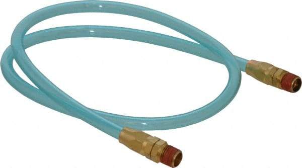 Coilhose Pneumatics - 1/4" ID 3' Long Lead-In Whip Hose - MNPT Swivel x MNPT Swivel Ends, 140 Working psi, -20 to 165°F, 1/4" Fitting, - Americas Industrial Supply