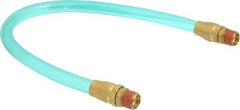 Coilhose Pneumatics - 3/8" ID 1-1/2' Long Lead-In Whip Hose - MNPT Swivel x MNPT Swivel Ends, 140 Working psi, -20 to 165°F, 3/8" Fitting, - Americas Industrial Supply