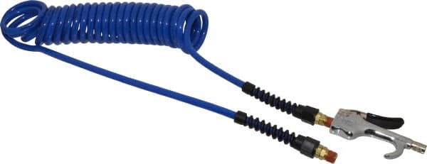 Coilhose Pneumatics - 1/4" ID Thumb Lever Air Gun Assembly - 15' Long Polyurethane Hose - Americas Industrial Supply