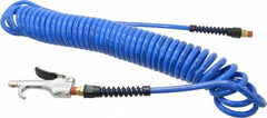 Coilhose Pneumatics - 1/4" ID Thumb Lever Air Gun Assembly - 25' Long Polyurethane Hose - Americas Industrial Supply