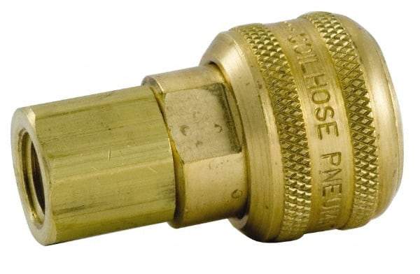 Coilhose Pneumatics - 3/8 Male NPT Industrial Pneumatic Hose Coupler - Brass, 1/2" Body Diam - Americas Industrial Supply