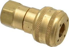 Coilhose Pneumatics - 3/8 Female NPT Industrial Pneumatic Hose Coupler - Brass, 1/4" Body Diam - Americas Industrial Supply