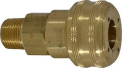 Coilhose Pneumatics - 3/8 Male NPT Industrial Pneumatic Hose Coupler - Brass, 3/8" Body Diam - Americas Industrial Supply