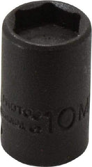 Proto - 1/4" Drive 10mm Standard Magnetic Impact Socket - 6 Points, 15/16" OAL - Americas Industrial Supply