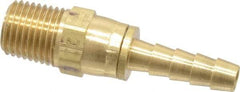 Dixon Valve & Coupling - 1/4 NPTF Thread Hose Barb x Male Swivel NPT Connector - 1/4" ID Hose, Brass - Americas Industrial Supply