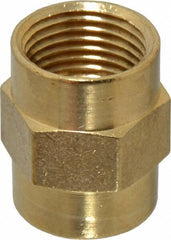 Cerro - 1/2 Female Thread, Brass Industrial Pipe Coupling - FNPTF, 1,200 psi - Americas Industrial Supply
