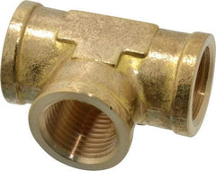 Cerro - 1/2 Female Thread, Brass Industrial Pipe Female Tee - FNPTF, 1,200 psi - Americas Industrial Supply