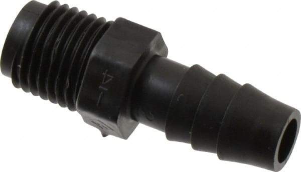 NewAge Industries - 3/8" Barb, 1/4 NPT, Multiple Barbed Tube Connector - Polyethylene, Male - Americas Industrial Supply