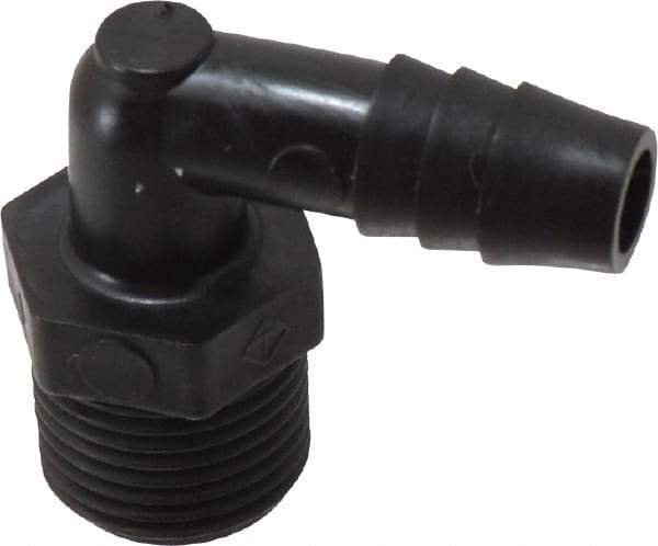 NewAge Industries - 3/8" Barb, 3/8 NPT, Multiple Barbed Tube Elbow - Polyethylene, Male - Americas Industrial Supply