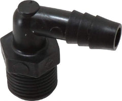 NewAge Industries - 3/8" Barb, 3/8 NPT, Multiple Barbed Tube Elbow - Polyethylene, Male - Americas Industrial Supply