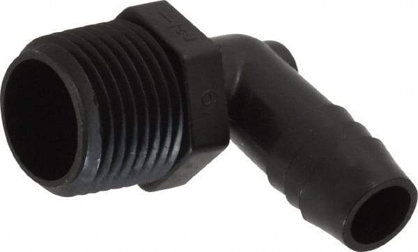 NewAge Industries - 1/2" Barb, 1/2 NPT, Multiple Barbed Tube Elbow - Polyethylene, Male - Americas Industrial Supply