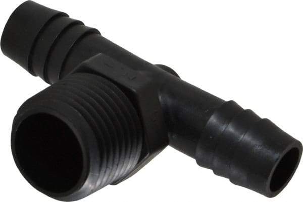NewAge Industries - 1/2" Barb, 1/2 NPT, Multiple Barbed Tube Tee - Polyethylene, Male - Americas Industrial Supply