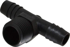NewAge Industries - 1/2" Barb, 1/2 NPT, Multiple Barbed Tube Tee - Polyethylene, Male - Americas Industrial Supply