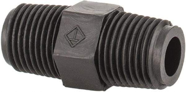 NewAge Industries - Polyethylene Threaded Tube Hex Nipple - 1/8" ID x 1/8" OD - Americas Industrial Supply