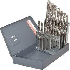Hertel - 1/16 to 1/2", 118° Point, Bright Finish, High Speed Steel Jobber Length Drill Bit Set - Americas Industrial Supply