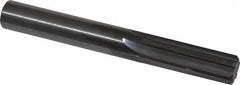 Hertel - 1/2" Solid Carbide 6 Flute Chucking Reamer - Straight Flute, 0.47" Straight Shank, 1-1/2" Flute Length, 4" OAL - Americas Industrial Supply