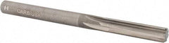 Hertel - Letter H Solid Carbide 6 Flute Chucking Reamer - Straight Flute, Straight Shank, 1-1/8" Flute Length, 3-1/4" OAL - Americas Industrial Supply