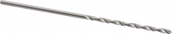 Hertel - #58 118° Solid Carbide Jobber Drill - Bright Finish, Right Hand Cut, Spiral Flute, Straight Shank, 1-1/2" OAL, Standard Point - Americas Industrial Supply
